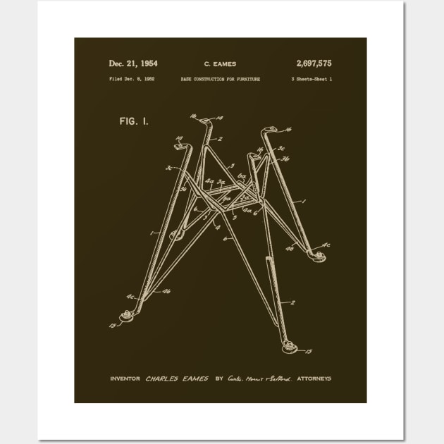 Eames Chair Patent Wall Art by Teephemera